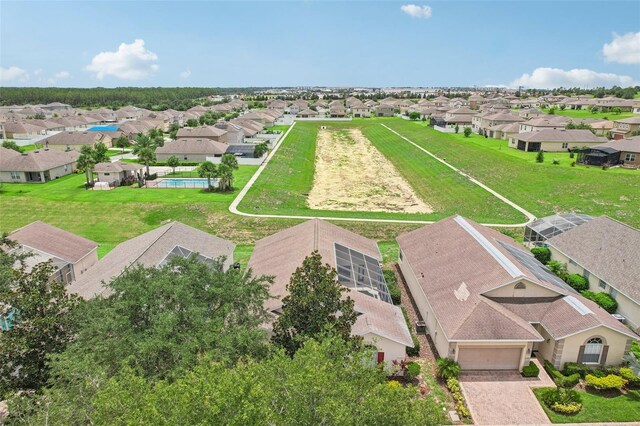 drone / aerial view with a residential view