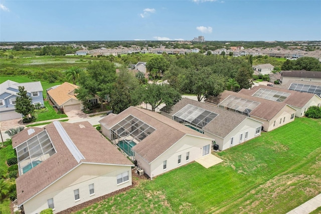 bird's eye view with a residential view