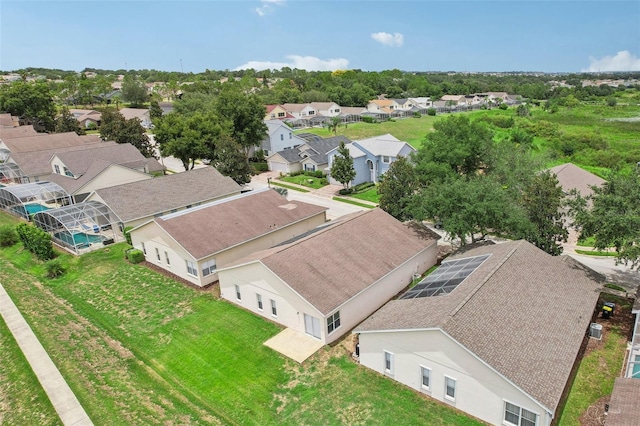 drone / aerial view with a residential view