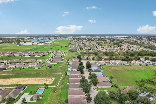 aerial view with a residential view