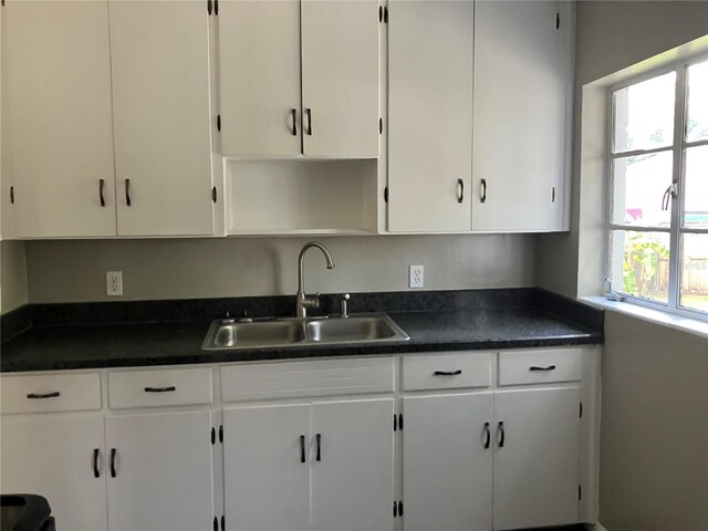 kitchen with white cabinetry and sink