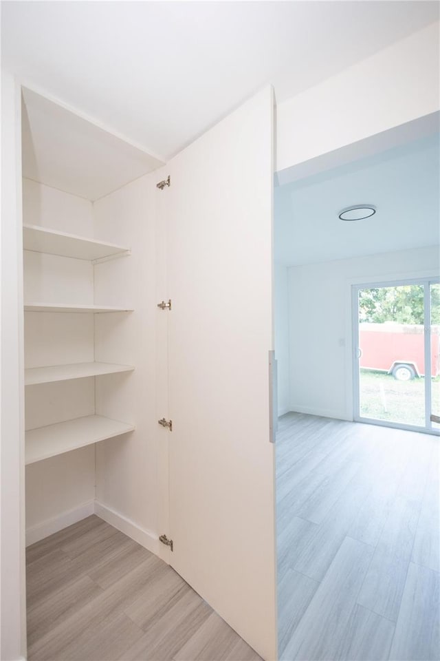 interior space with light wood-type flooring