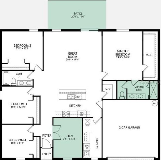 3911 Gardenia Dr, Indian Lake Estates, FL 33855 - floor plan / room layout