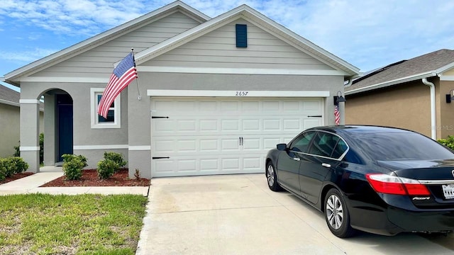 view of front of house featuring a garage