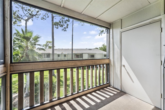 unfurnished sunroom with a healthy amount of sunlight