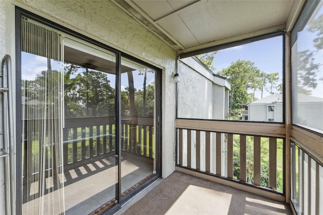 view of sunroom