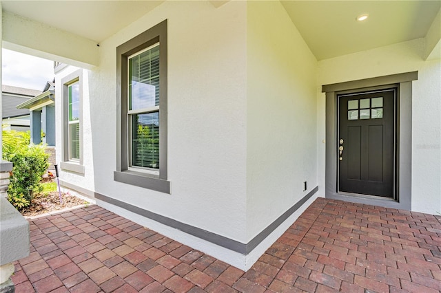 view of doorway to property