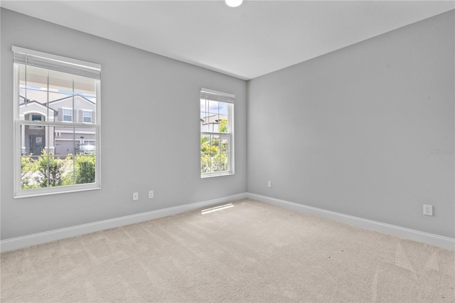 view of carpeted spare room