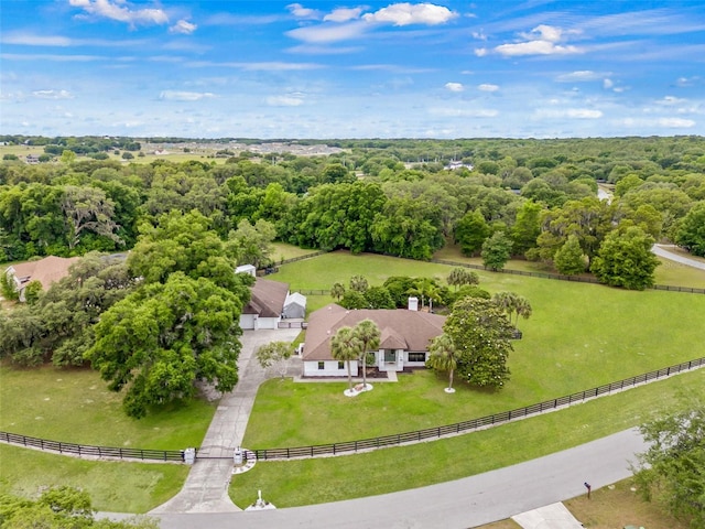 drone / aerial view featuring a rural view