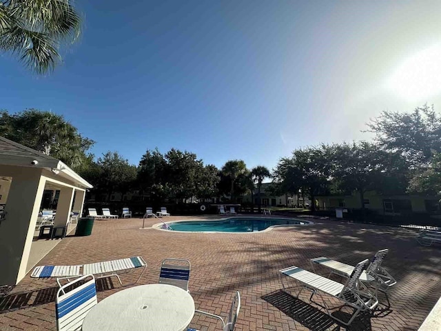 view of pool featuring a patio area