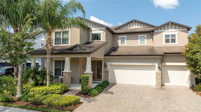 view of front of home featuring a garage