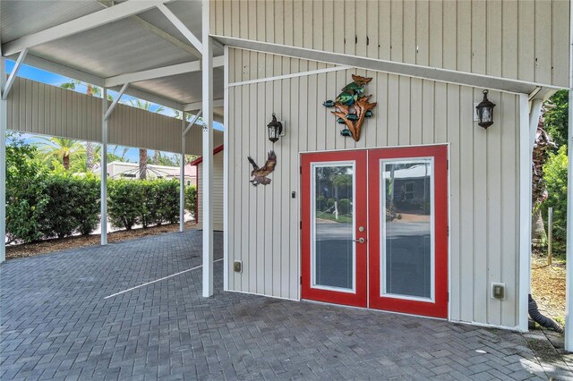 exterior space with french doors