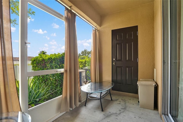 view of sunroom