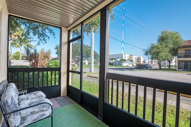 view of sunroom / solarium