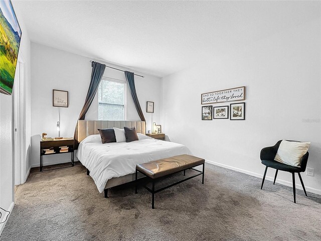 bedroom featuring carpet flooring