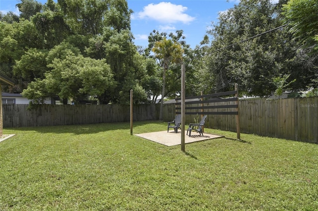 view of yard featuring a patio area