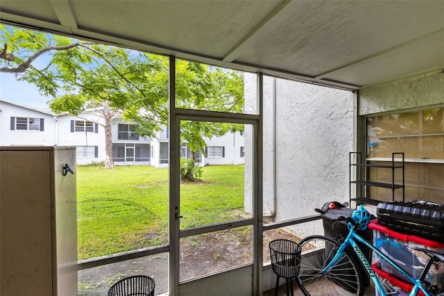 view of sunroom