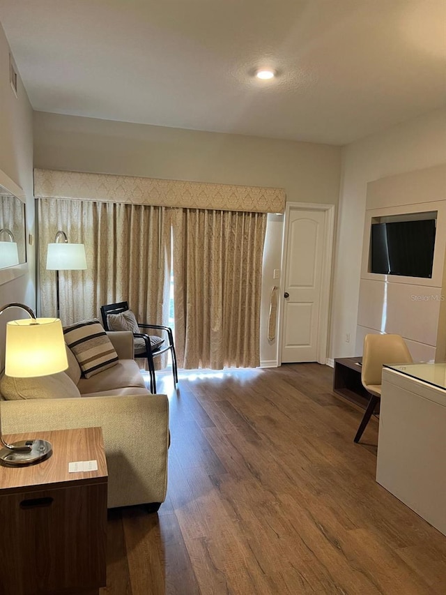 living room featuring hardwood / wood-style floors