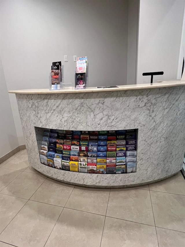 interior details with tile patterned flooring