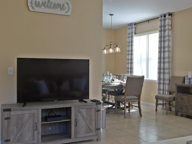 view of tiled dining area