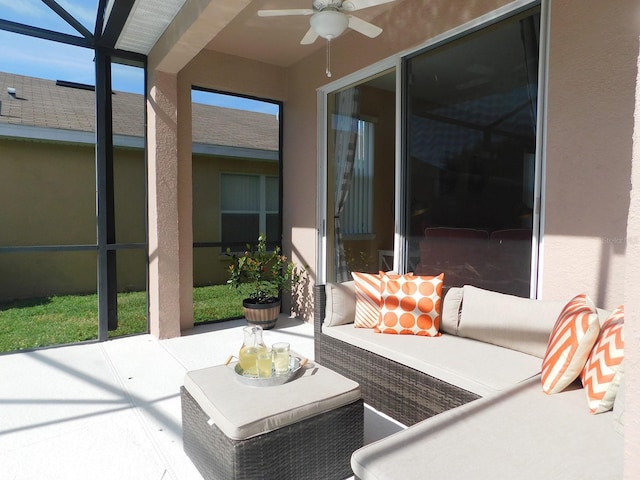 view of sunroom