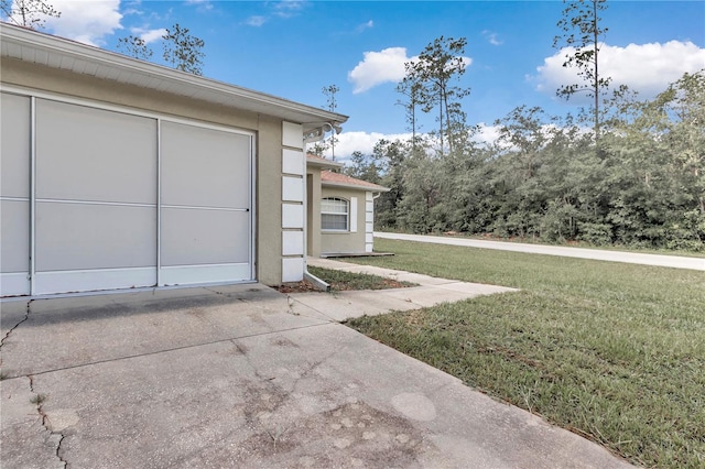 exterior space with a lawn