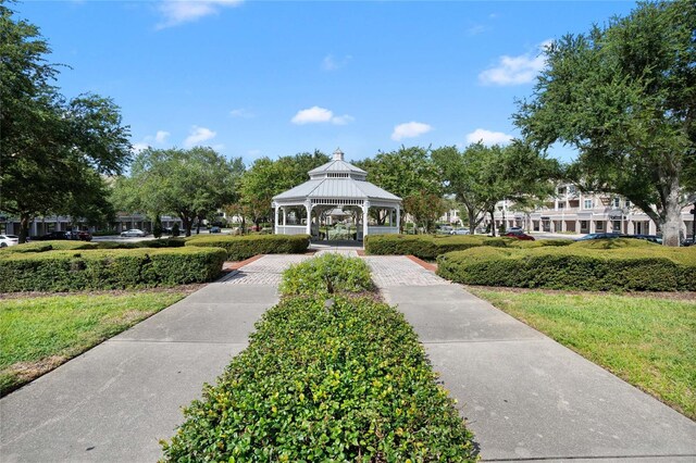 view of community featuring a gazebo