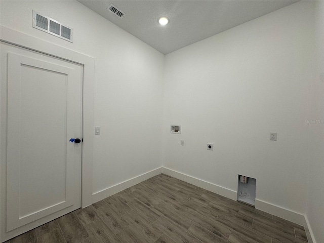 laundry area with washer hookup, laundry area, visible vents, and hookup for an electric dryer