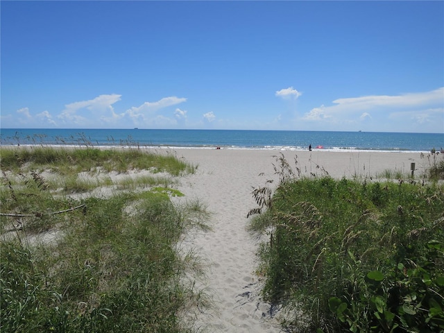 water view featuring a beach view