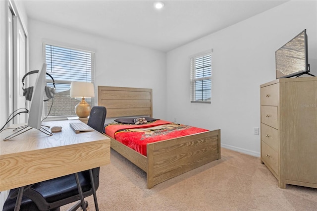 view of carpeted bedroom