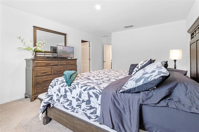 bedroom featuring carpet