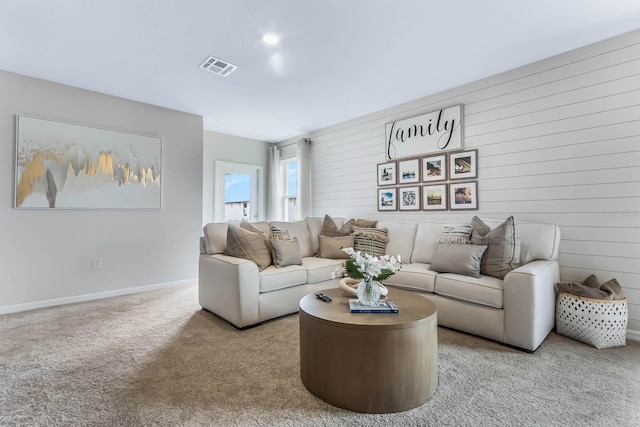 view of carpeted living room