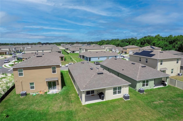 aerial view featuring a residential view