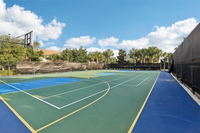 view of sport court with tennis court