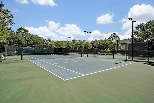 view of tennis court