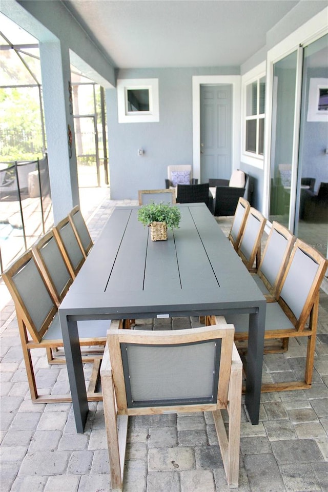 view of patio with an outdoor hangout area