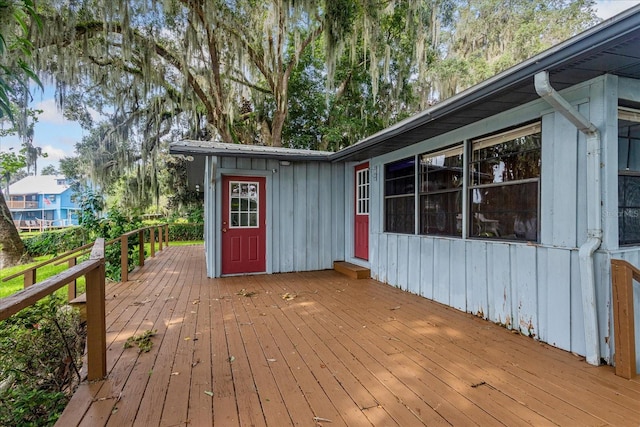 view of wooden deck