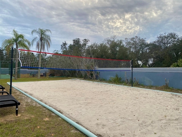 view of property's community with volleyball court