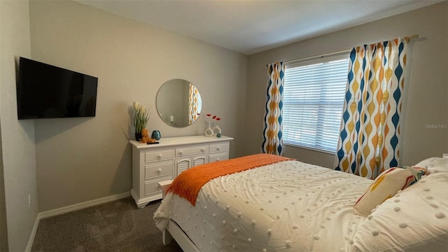 carpeted bedroom featuring multiple windows