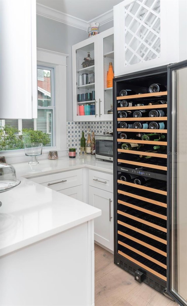 interior space featuring wine cooler