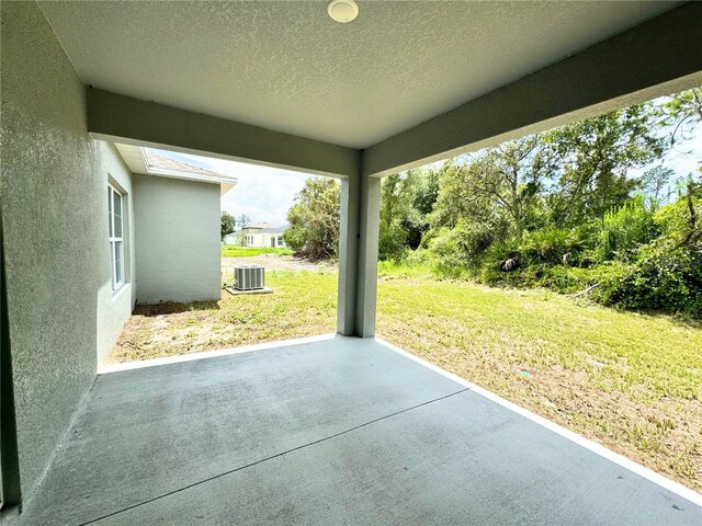 view of patio / terrace with central AC