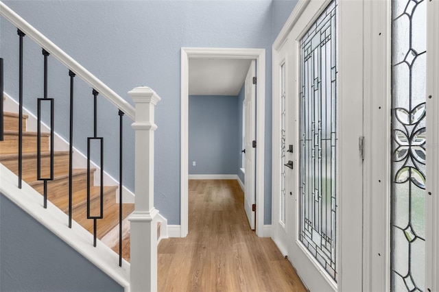 entryway featuring light wood-type flooring