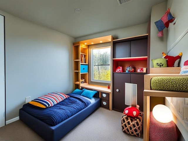 bedroom with carpet flooring