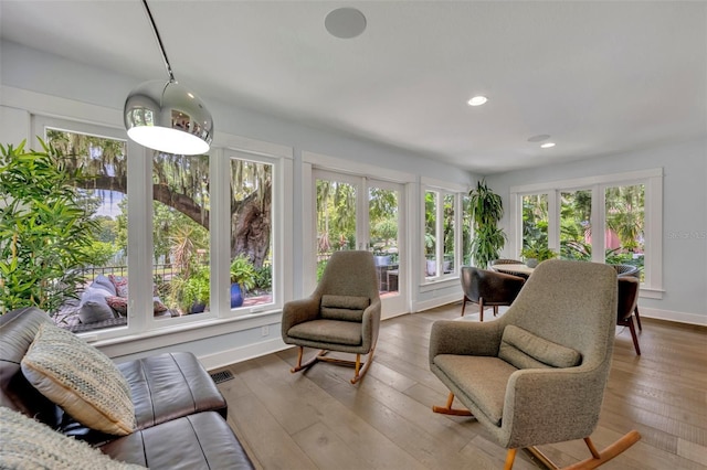 sunroom with visible vents