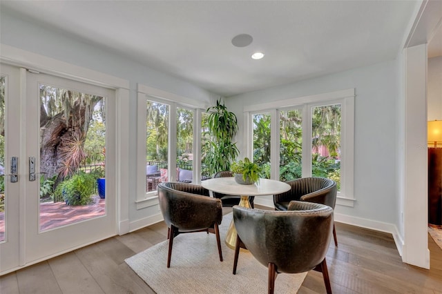 view of sunroom / solarium