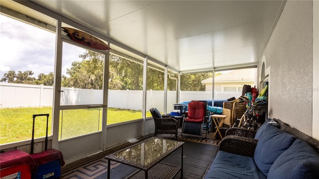 view of sunroom