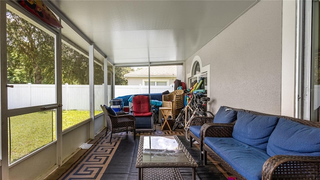 view of sunroom / solarium