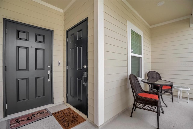 property entrance with a porch