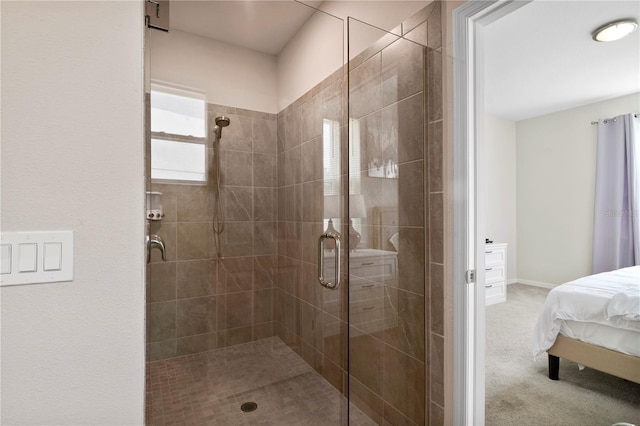 bathroom with an enclosed shower