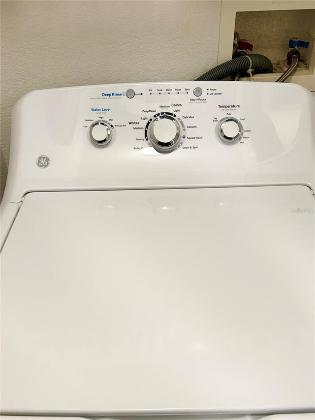 details featuring washer / dryer